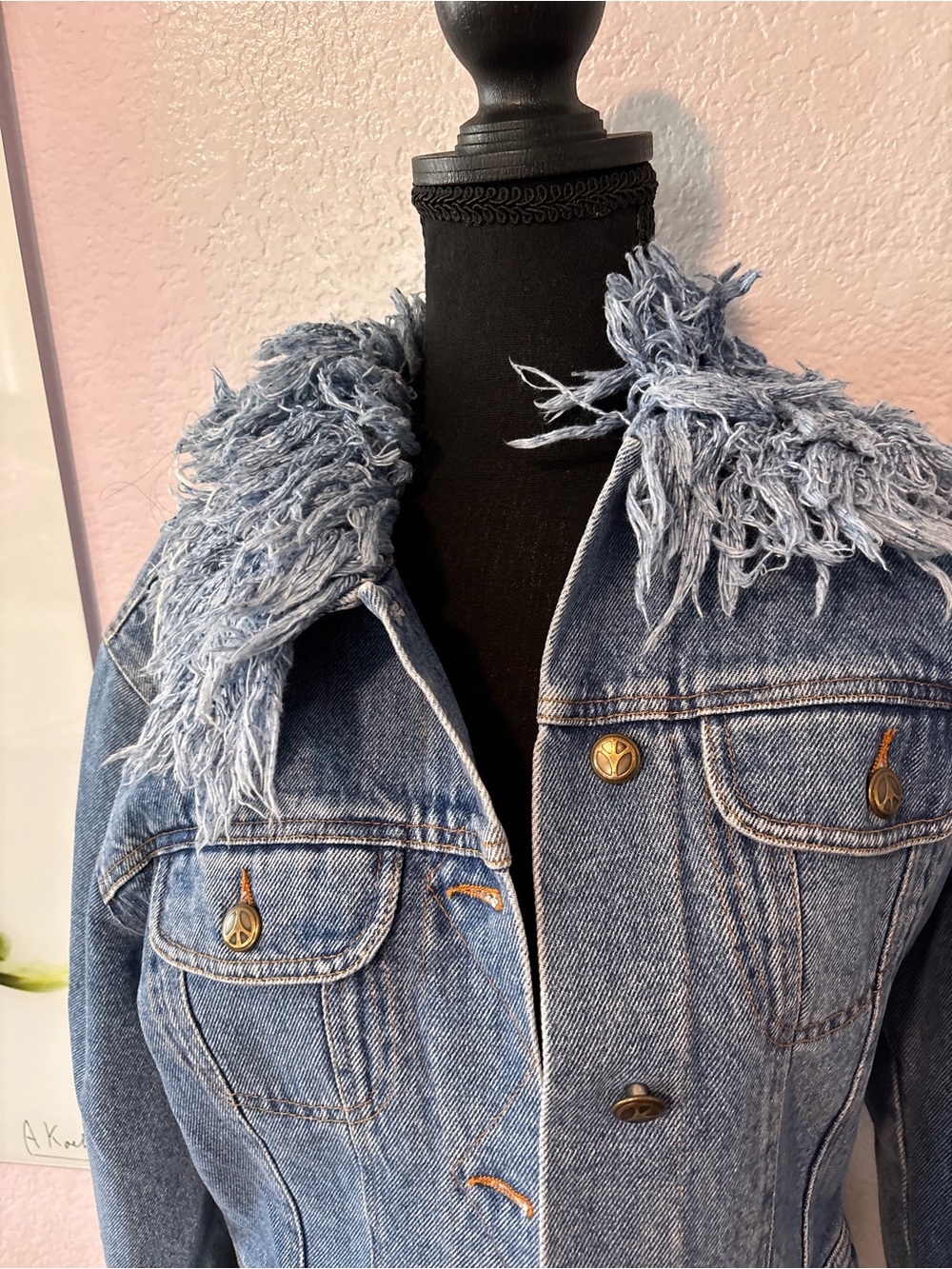 Vintage Moschino denim jean jacket size 10 - Picture 2 of 7
